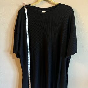 H&M Black Ribbed Tunic Top